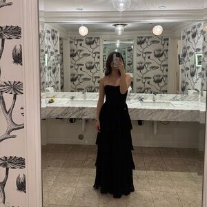 Lulu's Black Strapless Maxi Dress